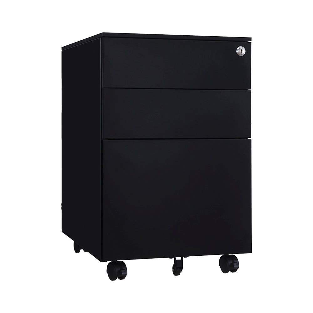 AXMP04 Steel Mobile Pedestal 2D1F with Handle 2 Drawers 1 Filing FREE Pencil Tray Scratch resistant Surface Durable Wheels Many Colours Bed Side Cabinet Storage